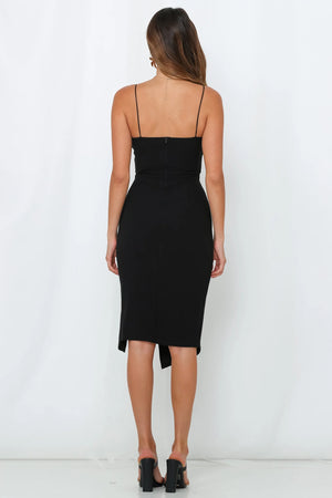 Outta Cash Midi Dress Black