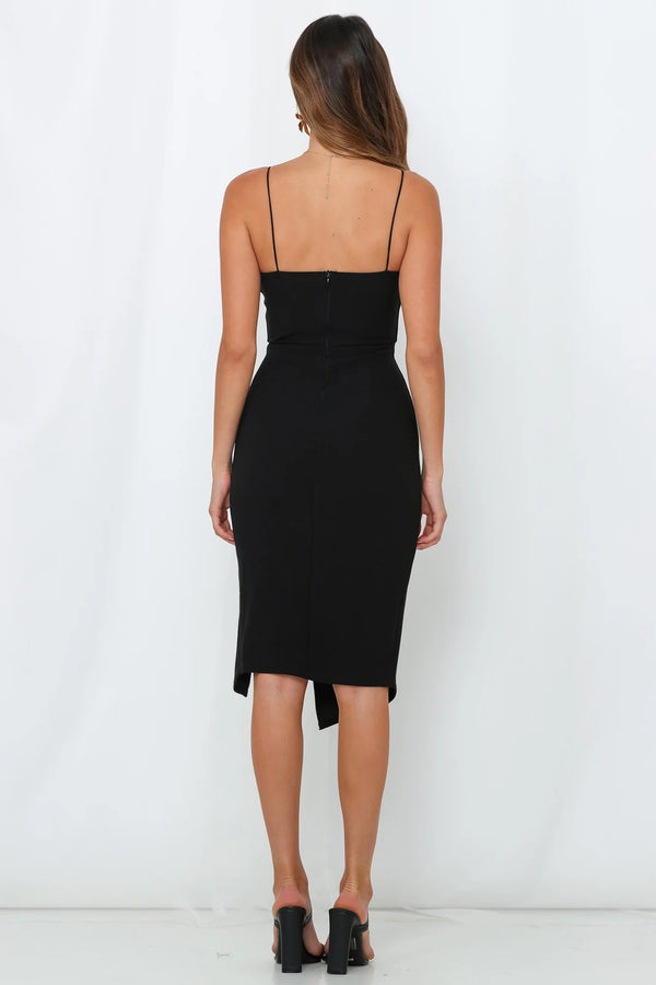 Outta Cash Midi Dress Black