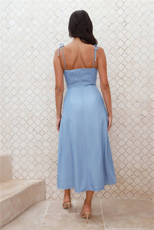 On Days Like These Midi Dress Denim Blue