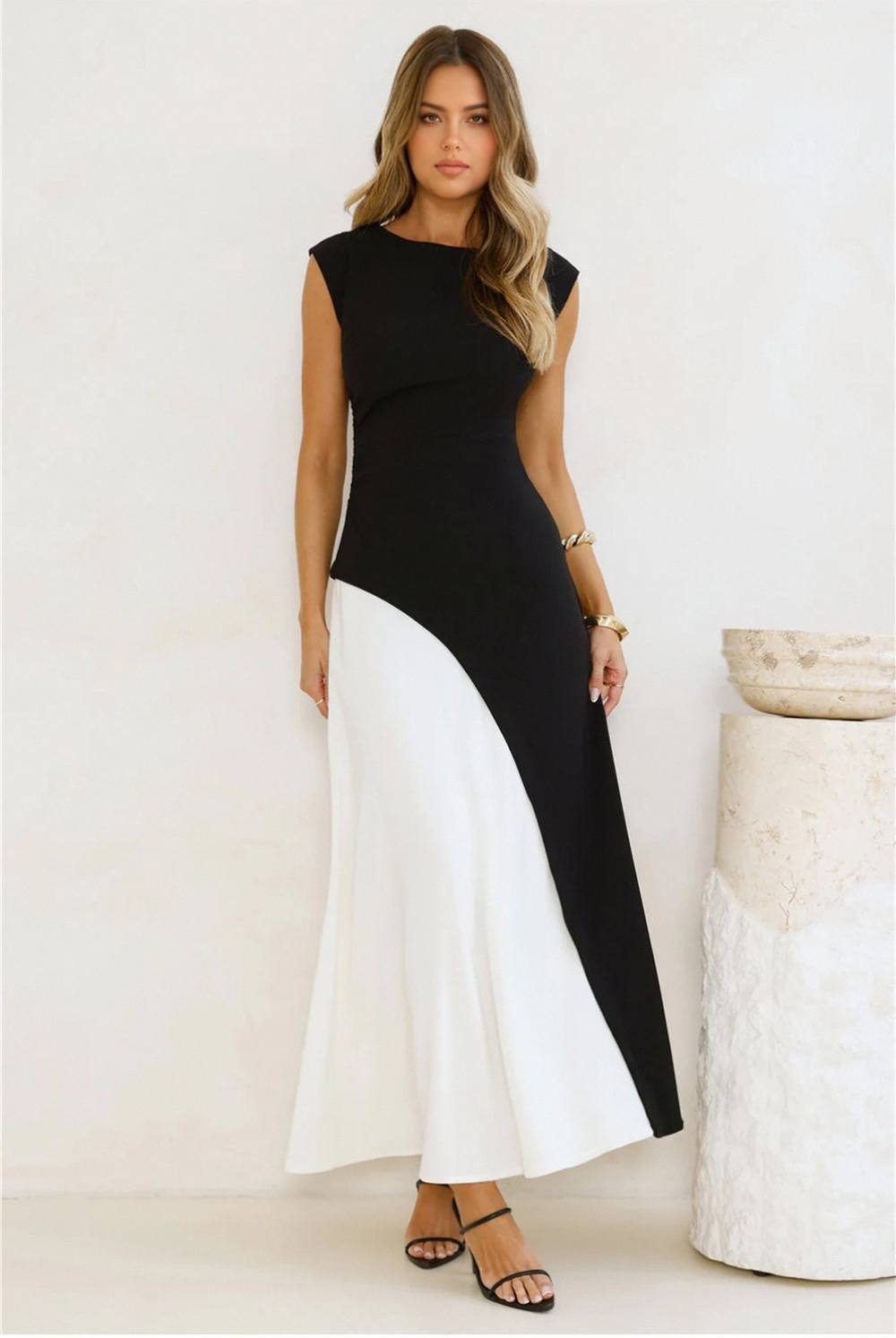 Starlit Soiree Maxi Dress Black