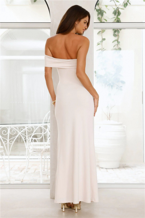 Lavish Luxe Off Shoulder Maxi Dress