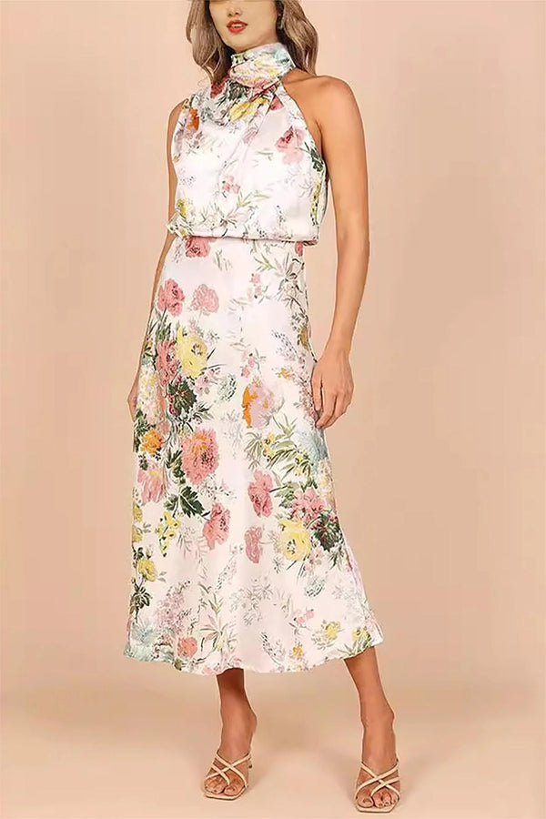 Anabelle Halter Neck Midi Dress