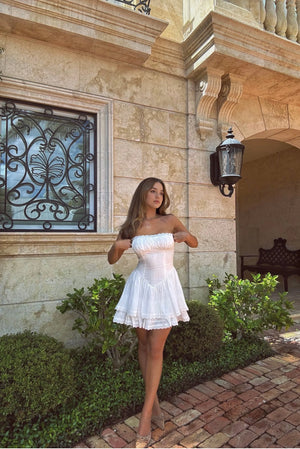 On Some Nights Strapless Mini Dress