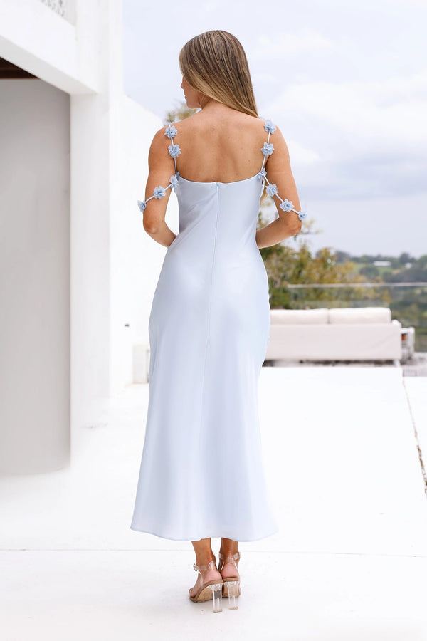 Silk Shadows Satin Midi Dress